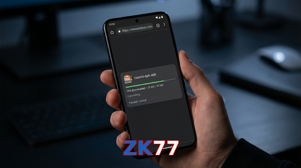 Main screen of ZK77 apk page for PK players